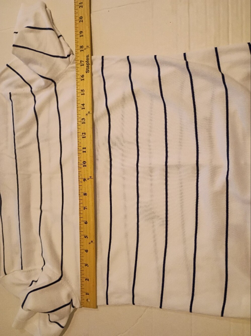 Talbots White Sweater with Navy Cat Motif Stripes Sz S - Picture 4 of 6